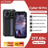 envio desde alemania hotwav cyber 16 pro telefono movil resistente g100 octa-core 108mp smartphone 66 fhd  2k 8gb 512gb android 15
