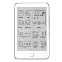 reproductor mp3 famue con pantalla de tinta electronica lector de libros electronicos bluetooth 50 72 horas de duracion de la bateria sin luz azul altavoces radio y grabacion