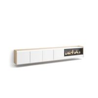 mueble tv alora-02 con chimenea electrica suspendido