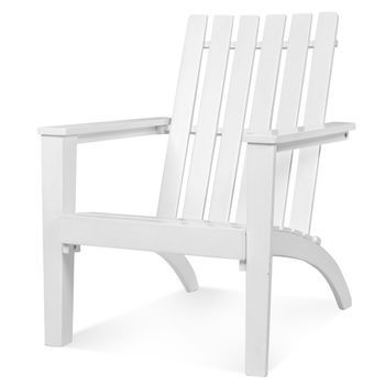 Silla Adirondack De Madera Acacia De Jardín Ergonómico Con Apoyabrazos Sillón Para Balcón Patio Piscina Terraza 69 X 73 X 85 Cm Blanco Cfw66709
