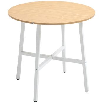 Mesa de comedor 80x80x76 cm madera natural