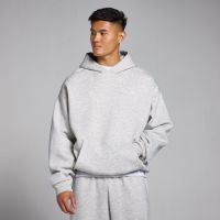 sudadera extragrande con capucha rest day para hombre de mp - gris claro jaspeado - xs