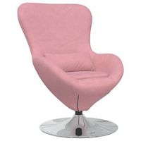 sillon huevo rosa terciopelo vidaxl