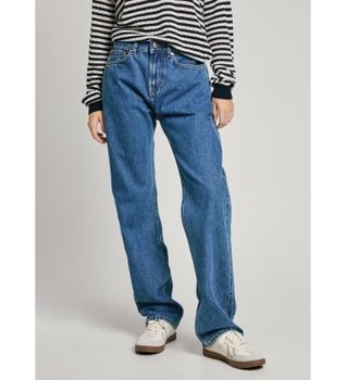 Pepe Jeans para mujer. PL205024 Jeans W11 Boyfriend Lw azul (28/34), Casual, Algodón, Denim, Sostenible