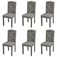 sillas de comedor 6 unidades de tela gris vidaxl