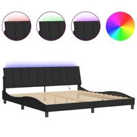 estructura de cama con led sin colchon hanko terciopelo negro 200x200 cm vidaxl