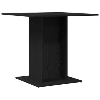 Mesa De Comedor De Roble Negro De 80x80x75 Cm, Fabricada En Madera De Ingeniería Vidaxl