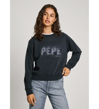 Pepe Jeans para mujer. PL581466 Sudadera Luna negro (M), Casual, Algodón