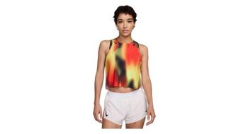 Camiseta de tirantes nike  strong dri fit adv  strong  aeroswift crop tank rojo amarillo negro