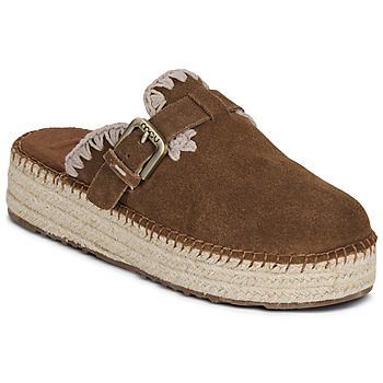 Mou Zuecos JUTE CLOG PLAIN SUEDE para mujer