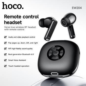Auriculares inalámbricos HOCO Bluetooth 6,0 con micrófono remoto para música y deportes, auriculares con micrófono, larga duración en espera, Audio HiFi estéreo, AAC SBC
