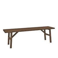 banco de madera macica en tono nogal de 115x45cm