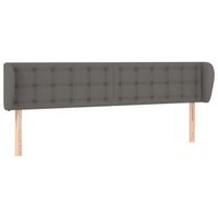 cabecero  panel de cabecero  decoracion de pared de cuero sintetico gris 183x23x7888 cm