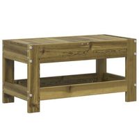 taburete de jardin  otomana de jardin  reposapies de jardin madera de pino impregnada 62x30x32 cm
