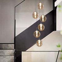 lampara colgante led de altura ajustable con pantalla de cristal para sala de estar zmh