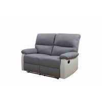 sofa reclinable 2 plazas lincoln - color gris