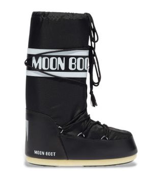 Moon Boot para mujer. 80D1400440 Botas Icon Nylon negro (27/30), Plano, Ninguno, Casual, Nieve