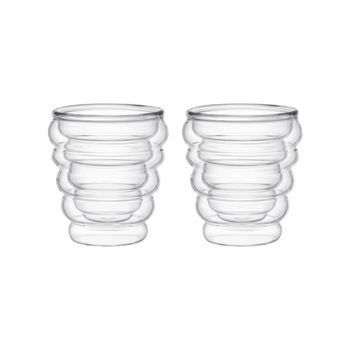 Tazas de té y café de doble pared ondulada 250ml - lote de 2