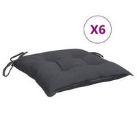 cojines sillas de jardin 6 unidades tela oxford antracita 50x50x7 cm