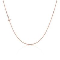 cadena letra damas oro rosa 14 quilates