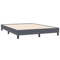 estructura de cama sin colchon terciopelo gris oscuro 160x210cm vidaxl
