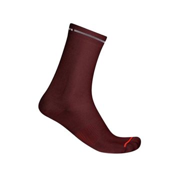 Calcetines Castelli Premio Evo 18 Rojo Burdeos, Talla S/M
