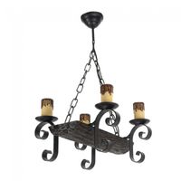 lampara colgante tronco 4 luces