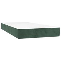colchon muelles ensacados firmeza media terciopelo verde oscuro 100x200x20 cm vidaxl