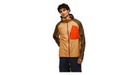 chaqueta impermeable para hombre peak performance trail hipe 3l beige verde naranja