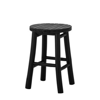 Taburete de bambú negro