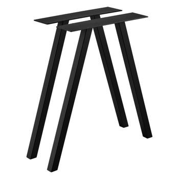 Set De 2x Patas De Mesa De Comedor Heustreu Acero 70x12x72 Cm Negro [en.casa]