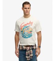 superdry para hombre m1012355a camiseta maritime blanco roto xxl casual algodon manga corta