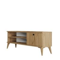 soporte de tv de madera retro - 120 x 29 x 44 cm - beige