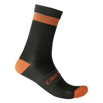 Calcetines Castelli Alpha 18 Verde Militar, Talla S/M