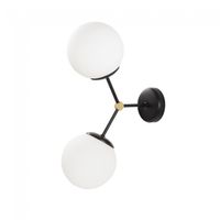aplique de pared mulen negro 2 luces