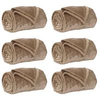 mantitas de sofa 6 uds camel 150 x 200 cm 468 kg lana vidaxl