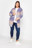 yours luxury cardigan de punto morado con franjas de color degradado mujer curvy y tallas grandes yours luxury capsule collection