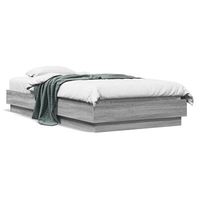 cama para adulto  cama individual  estructura de cama madera de ingenieria gris sonoma 90x190 cm