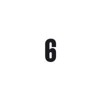 set 3 piezas numeros grandes adhesivos 6 negro