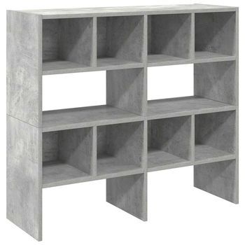 Zapateros 2 Uds Apilables Gris Hormigón 89,5x30x40 Cm Vidaxl