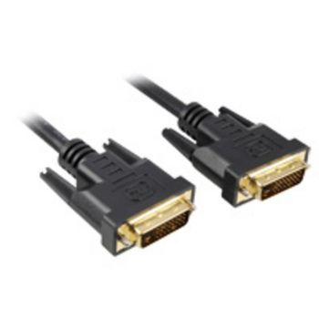 Cable DVI-D Sharkoon 3 m Macho/Macho Negro, señal digital