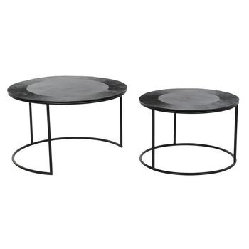 Mesita Auxiliar Set 2 Metal 76,5x76,5x47 4,15