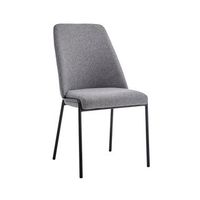 set de 4 sillas de comedor tapizadas leola - color gris - homekit
