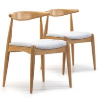 pack 2 sillas color roble madera maciza 525 x 50 x 745 cm