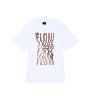 A|X Armani Exchange para mujer. XW001805AF15085U0002 Camiseta Boy Relaxed Fit blanco (S), Casual, Algodón, Manga corta