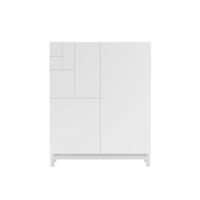zapatero de melamina blanco veteado 112x90x27 cm