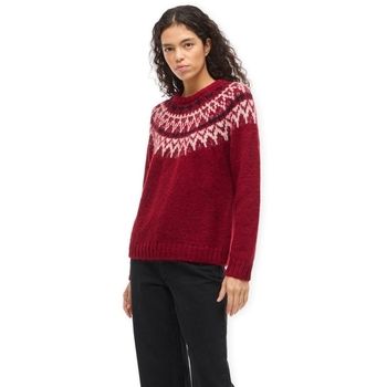 Vila Jersey Tui Knit - Jester Red/Slmn/Navy para mujer