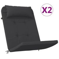 cojines para silla adirondack 2 uds tela oxford negro vidaxl
