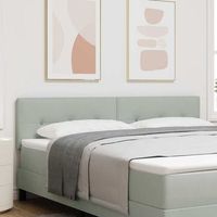 vidaxl cabecero gris claro 180 cm terciopelo