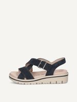 caprice sandal blue made of leather with wedge heel size 37